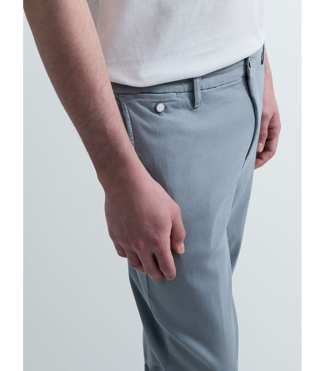 レギュラースリムBENNI Hyperflex Color チノパンツ 詳細画像 グレイッシュブルー 7